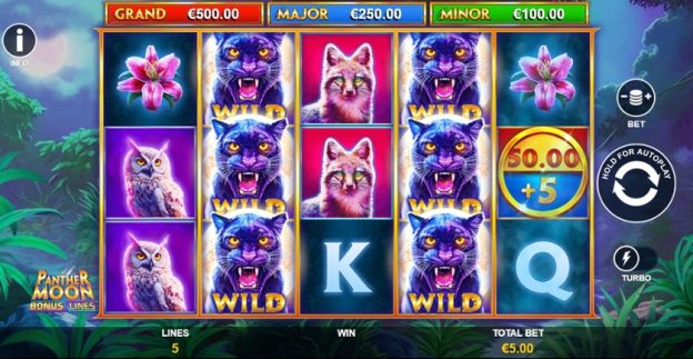 Panther Moon Bonus Lines Slot Keluaran Playtech